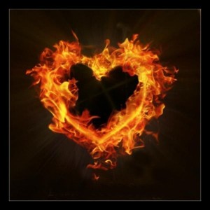 Heart on fire